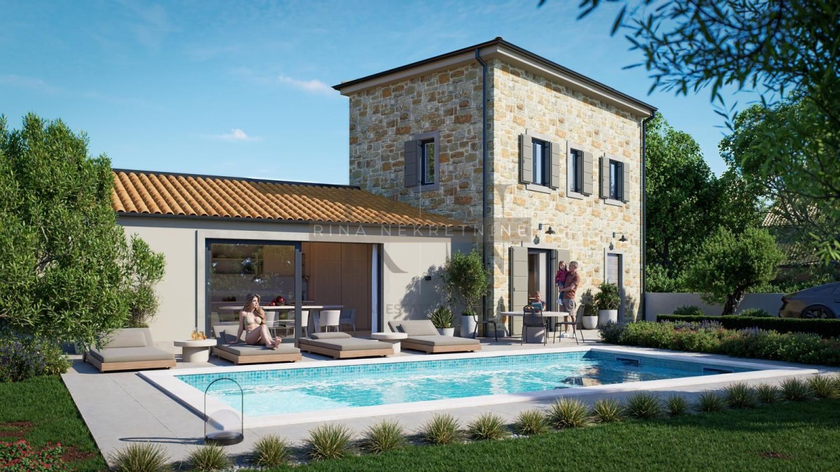 Neue moderne mediterrane Villa mit Pool in der Umgebung von Poreč