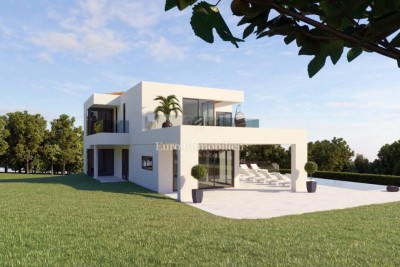 UMGEBUNG VON VIŽINADA!!! Villa im Bau auf einem großzügigen Grundstück von 10.800 m2