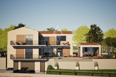 Istria, Višnjan, Modern villa with pool in tranquil setting