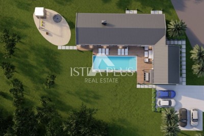 Building land with conceptual design at the end of the town - Tinjan surroundings