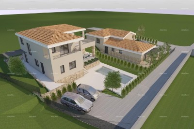 Istra. Bibići. Verkauf von Baugrundstücken mit Projekt, Bibići
