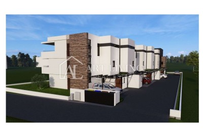 Umag, okolica – Ekskluzivna vrstna vila v novogradnji, v prvi vrsti ob morju