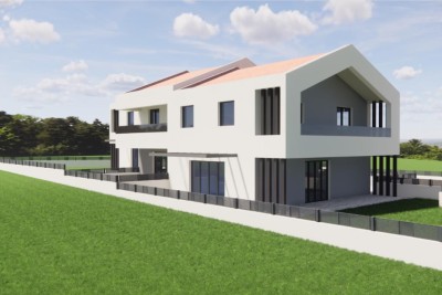 FUNTANA, GRAĐEVINSKO ZEMLJIŠTE 890 m² S GRAĐEVINSKOM DOZVOLOM ZA 3 KUĆE U NIZU