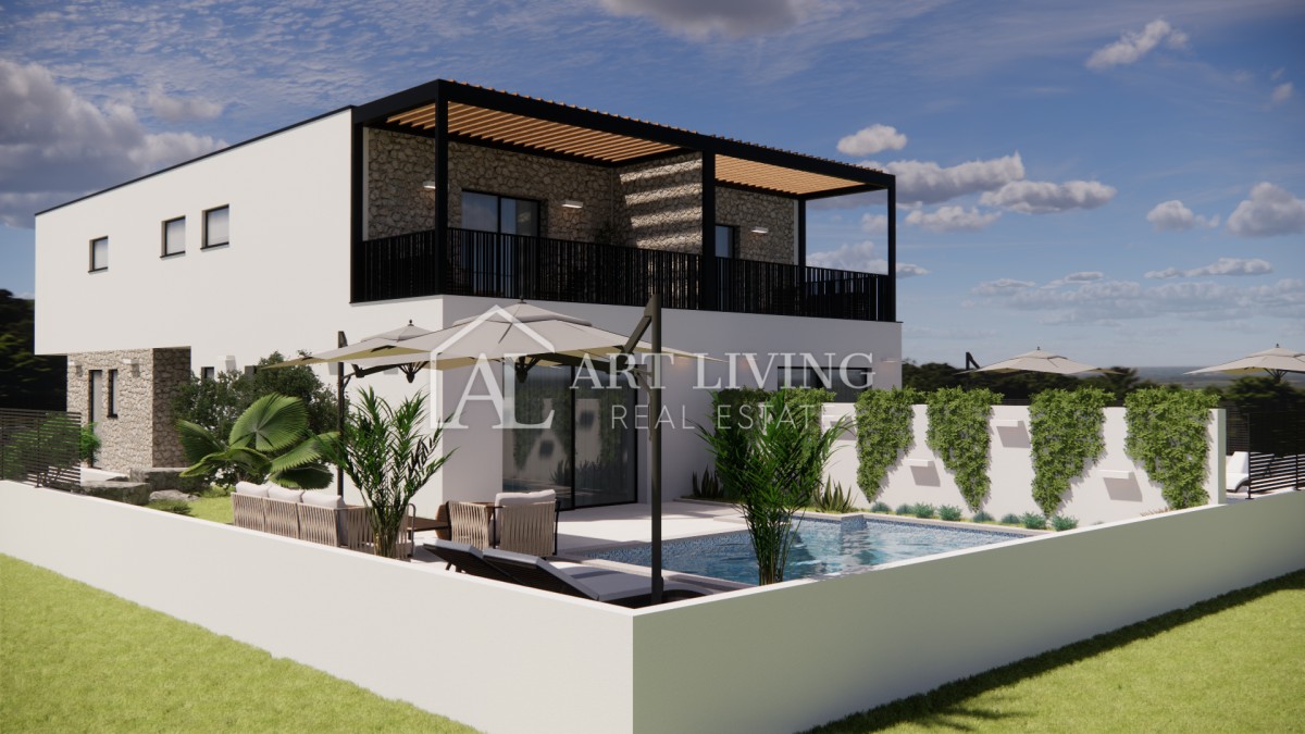 Istrien, Umag, Umgebung - attraktive Doppelhaushälfte mit Pool - NEUBAU