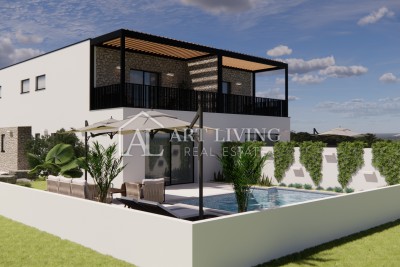 Istrien, Umag, Umgebung - attraktive Doppelhaushälfte mit Pool - NEUBAU