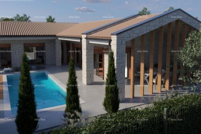 GRAĐEVINSKO ZEMLJIŠTE S PROJEKTOM ZA MODERNU ISTARSKU VILU, Buje