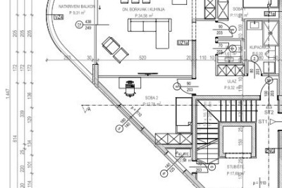 Apartman na prvom katu,u izgradnji,pogled na more - u izgradnji