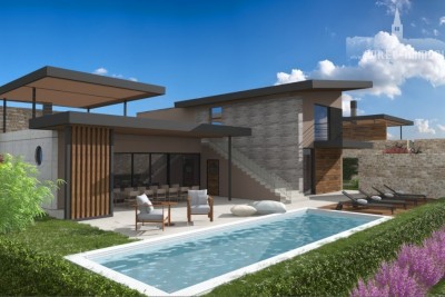Modern villa with heated pool, only 6 km from the sea - under construction