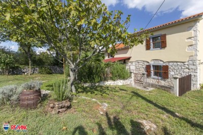 ISTRA, LABIN, KAMENA KUĆA NA KRAJU SELA