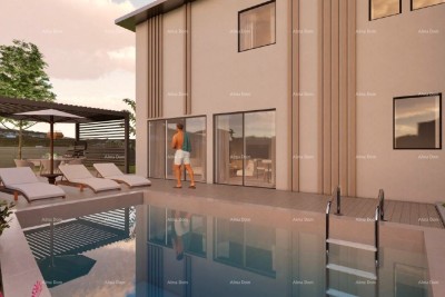 Moderne Haus im Bau an ruhiger Lage in Kaštelir