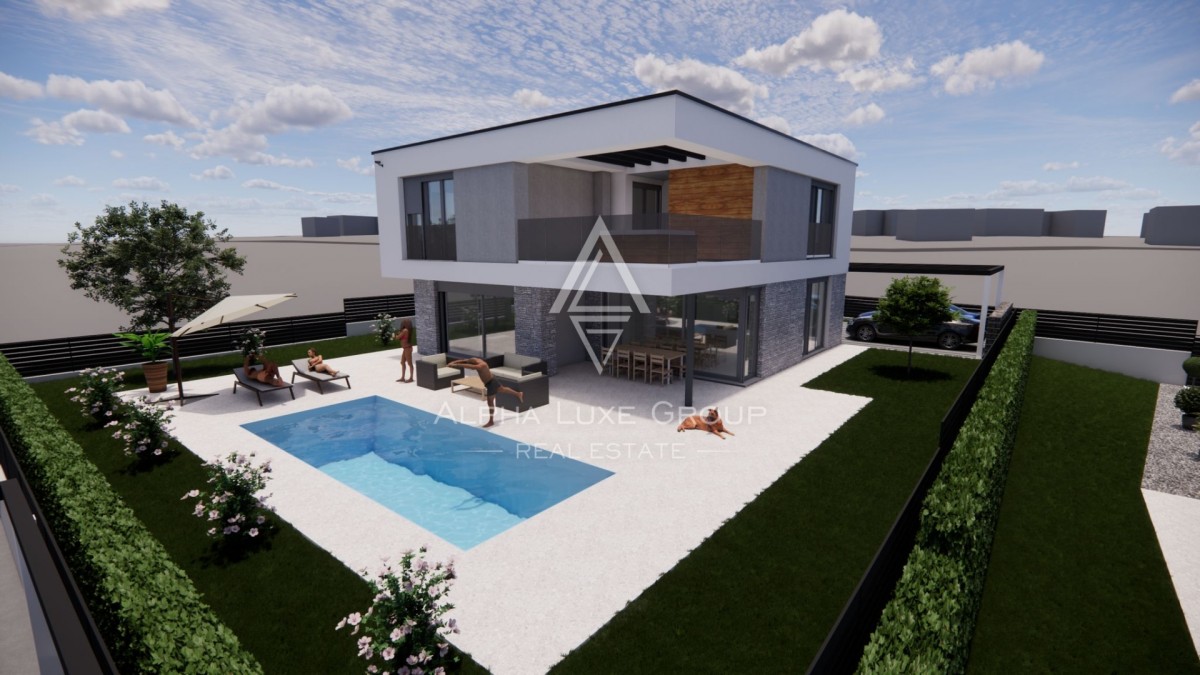 Istrien, Stranici: Luxus villa mit privatem grundstück