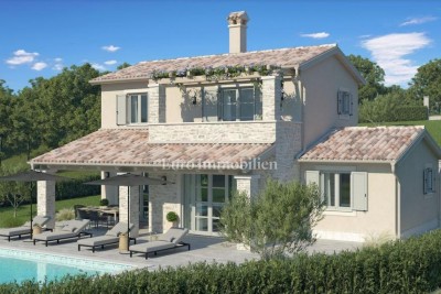 Haus mit Pool im Bau