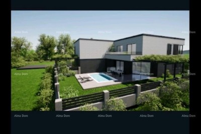Liznjan, casa bifamiliare con piscina 120m2.