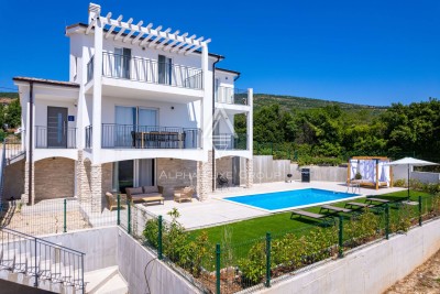 Istrien, Diminići – Villa mit Pool und Panoramameerblick