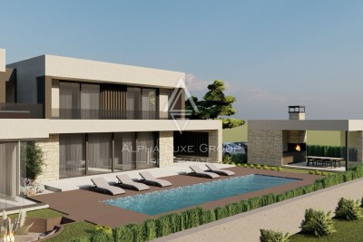 Istrien, Poreč, Kaštelir: Luxuriöse villa mit pool für ultimativen komfort