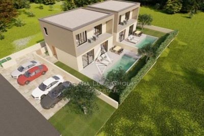 Istrien, Poreč, moderne Doppelhaushälfte mit Pool