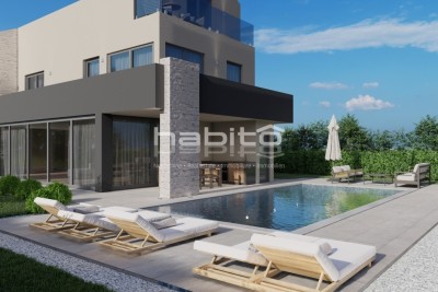 Porec - Luxusvilla mit Pool nur 500 m vom Meer entfernt, Meerblick - in Gebäude