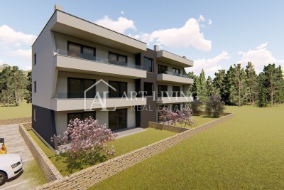 Istria, Umag, surroundings - two-bedroom apartment in a new building with a sea view