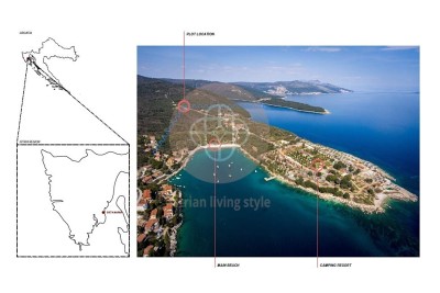 Stone house by the sea for reconstruction and 2 building plots with a project! Sea view / 550 m from the beach / ISTRIA - under construction