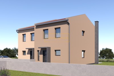 SEMI-DETACHED HOUSE WITH A BEAUTIFUL SEA VIEW, 3 BEDROOMS AND A GARDEN NEAR BUJE, ISTRIA! - under construction