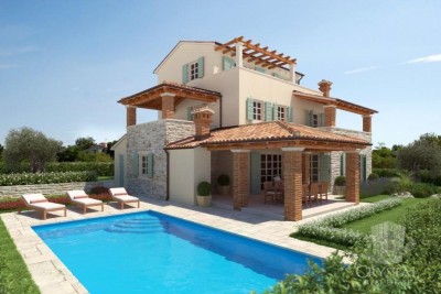 Landestypische Steinhäuser zwischen Poreč und Novigrad