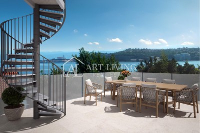 Umag, Crveni Vrh - an exceptional building plot with a project in a TOP location, overlooking the sea