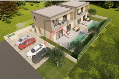 Kuća sa dvije spavaće sobe i bazenom, površine 137m2, nedaleko od Poreča - u izgradnji