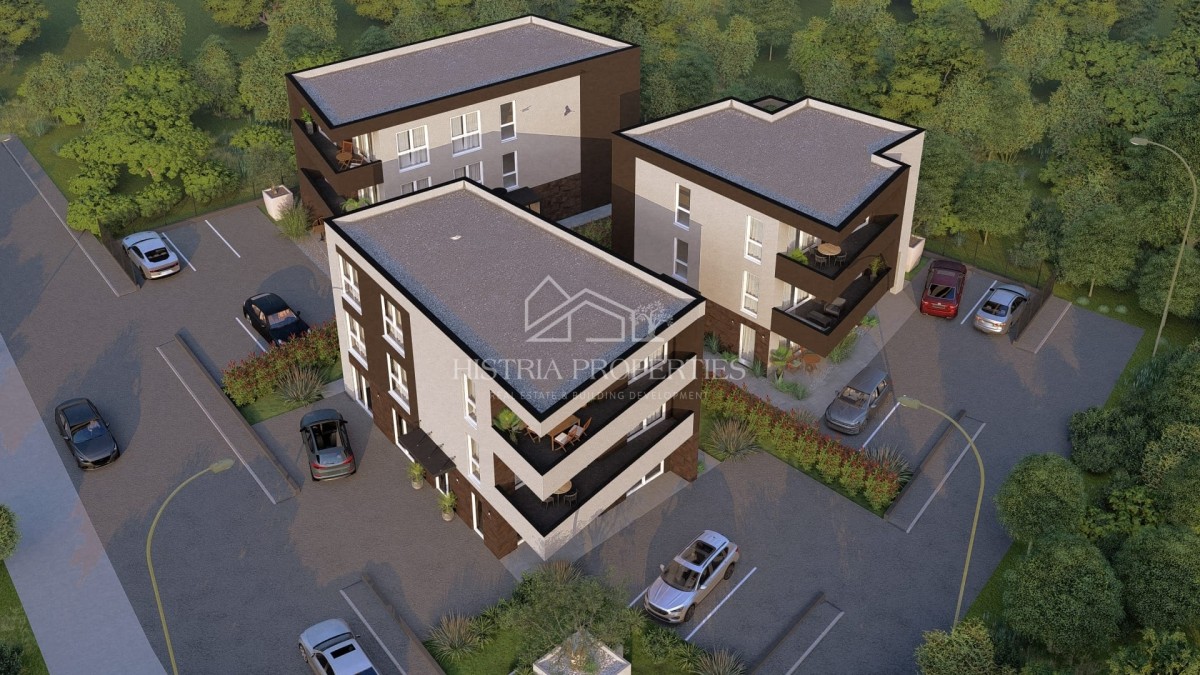 Großer Garten und Wohnung in einem gemütlichen Neubau in Meeresnähe