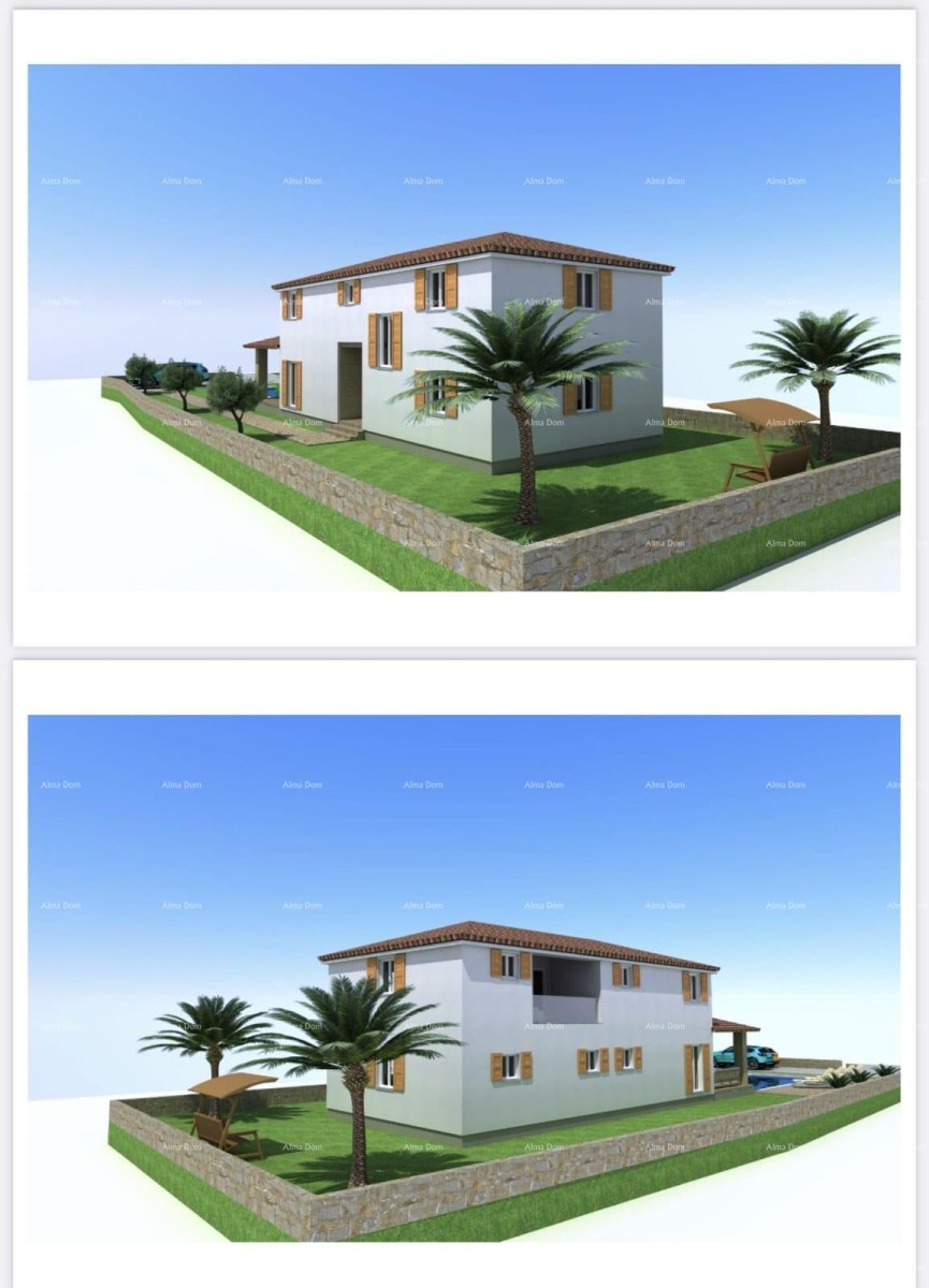 In der Nähe von Barban! Grundstück mit Projekt für ein Haus!
