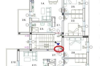 Prodej - byt v 1. patře v novostavbě - budova pouze se 4 byty, Pula! S3