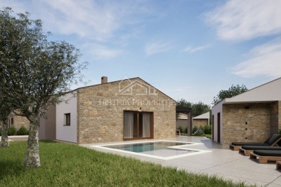 Elegante casa a un piano con piscina in un tranquillo villaggio istriano