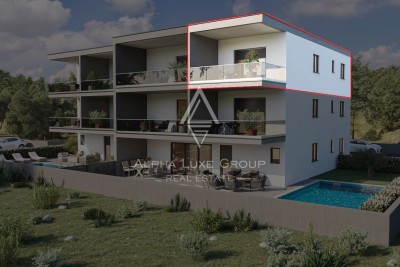 Istrien, Novigrad: Wohnung im zweiten Stock mit Meerblick