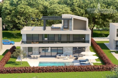 Luxusvilla in modernem Design mit wunderschönem Meerblick, in der Nähe von Porec - in Gebäude