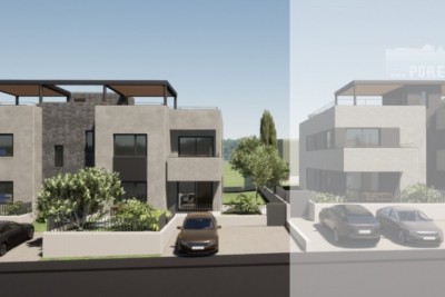 Modern apartment on the first floor with three bedrooms, a rooftop terrace, and a beautiful sea view.