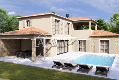 Poreč, okolica - gradbeno zemljišče s projektom, 4 km od Poreča