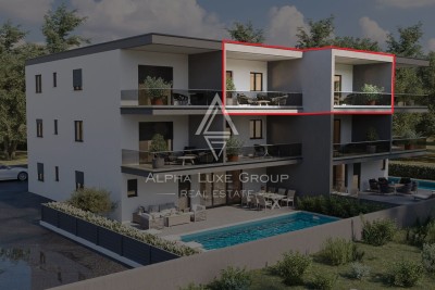 Istrien, Novigrad: Wohnung im zweiten Stock mit Meerblick