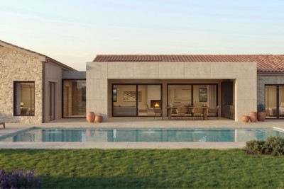 Modernes einstöckiges Haus mit Swimmingpool in der Nähe von Vižinada