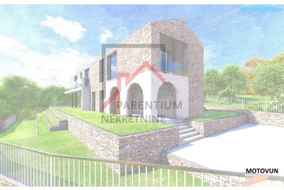 Terreno edificabile con permesso di costruire con vista su Motovun