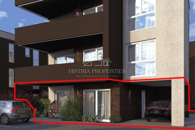 Modern new building and apartment with garden 1.5km from the sea