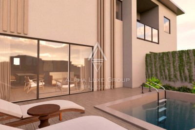 Istrien, Poreč, modernes Reihenhaus mit Pool und Garten