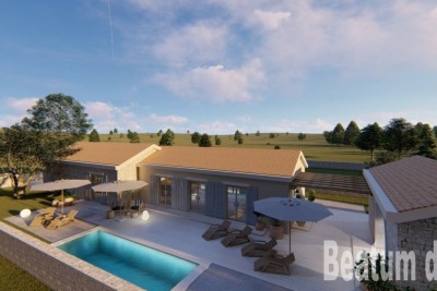 Vila sa bazenom u izgradnji,600 m od mora - u izgradnji