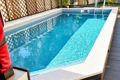 Pješčana Uvala – Casa con piscina e appartamento separato, vista mare, 300 m dalla spiaggia