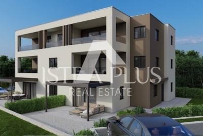 Neubau in Poreč 800 m vom Meer entfernt, Wohnung D 1. Stock