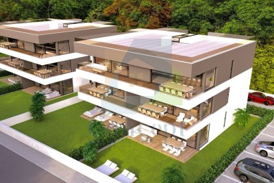 Poreč, Umgebung, Luxuriöses Penthouse mit Dachterrasse 2 km vom Meer entfernt - in Gebäude