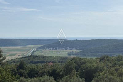 Istria, Buje: Building Land with Panoramic Sea View