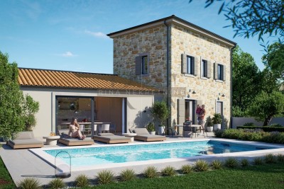 New modern Mediterranean house with pool near Poreč