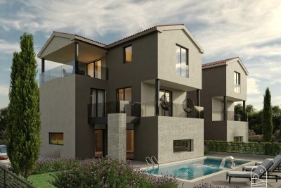 NUOVO!! Villa con piscina, vista mare - nella fase di costruzione