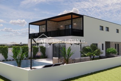Istrien, Umag, Umgebung - NEUBAU, modernes Doppelhaus mit Pool