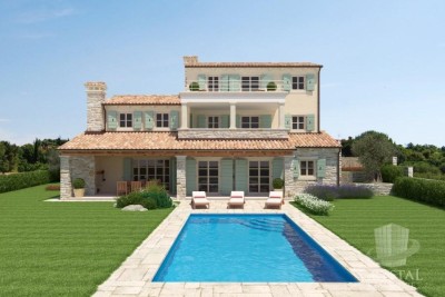 Landestypische Steinhäuser zwischen Poreč und Novigrad