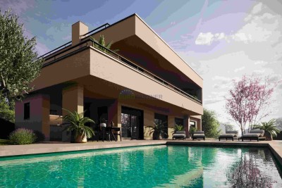 Poreč, Istrien, Umgebung - Moderne Luxusvilla mit Panoramablick auf das Meer